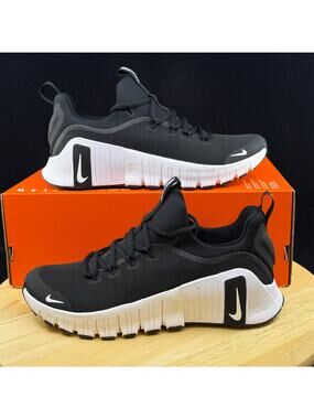 Nike Free Metcon 6 Size 11.5W/ 10M Black White Gym Athletic Shoes FJ7126 001